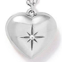 Silver Mini Heart Locket Necklace