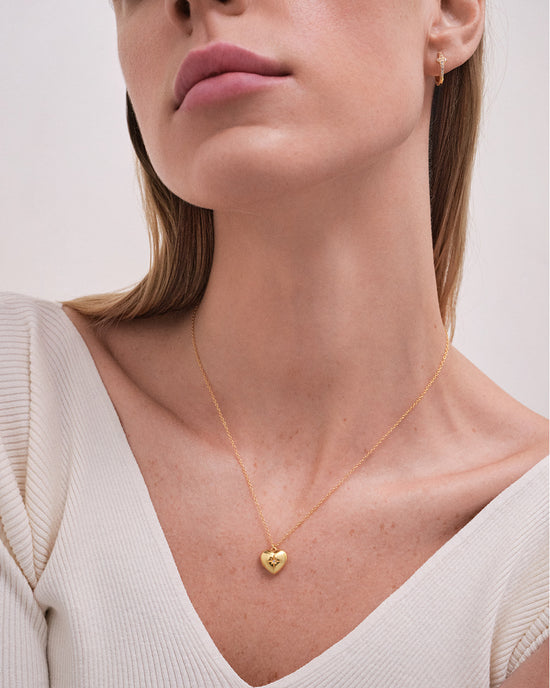 Gold Mini Heart Locket Necklace