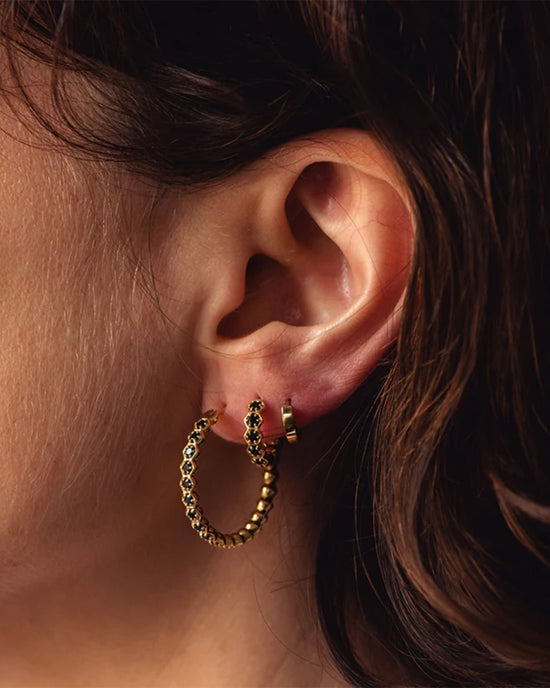 Gold Stilla Mini Huggie Earrings