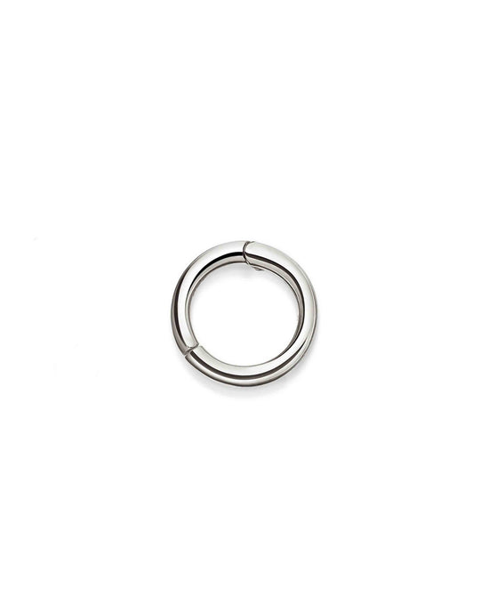 Solid White Gold Huggie Single Hoop