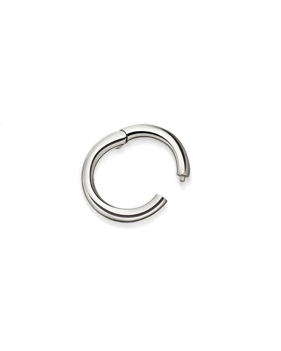 Solid White Gold Huggie Single Hoop