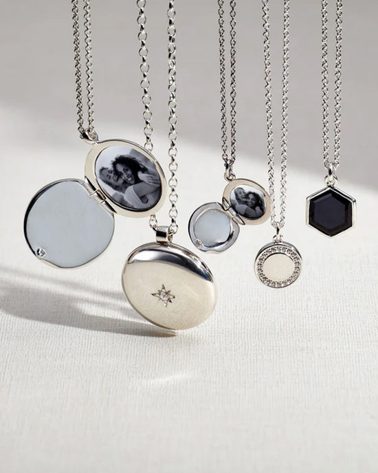 Silver Medium Biography Locket Necklace