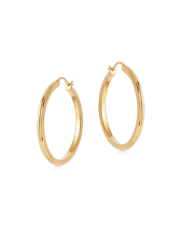 Gold Celestial Linia Medium Hoop Earrings
