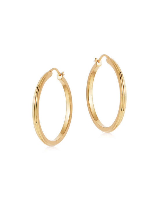 Gold Celestial Linia Medium Hoop Earrings