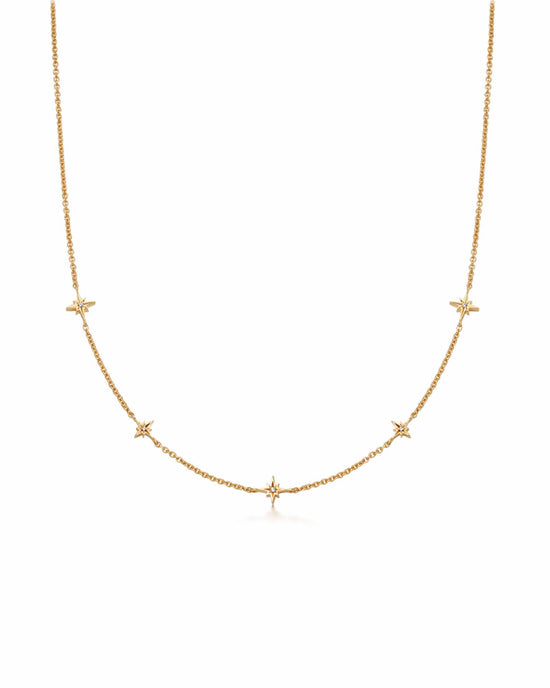 Gold Celestial Station Necklace