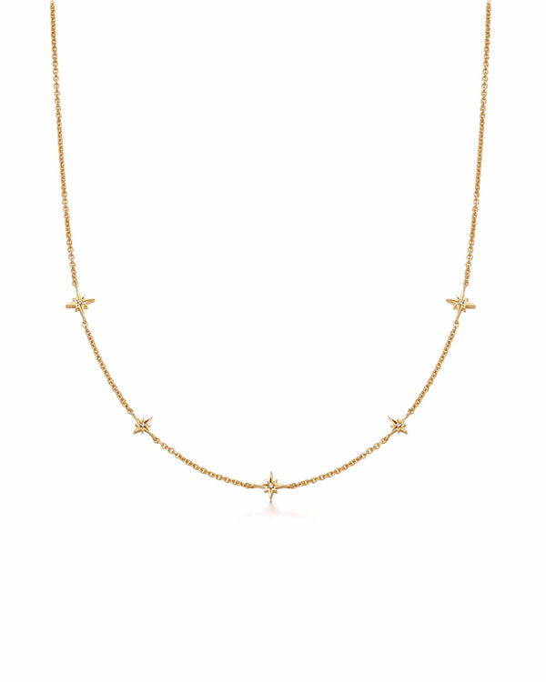 Gold Celestial Station Necklace