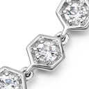Silver Sapphire Deco Tennis Bracelet