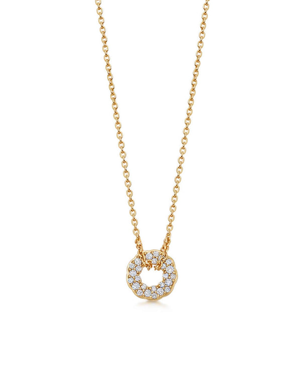 Solid Gold Asteri Diamond Pendant Necklace