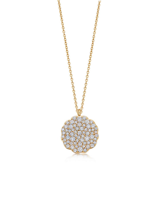 Solid Gold Asteri Diamond Slice Pendant