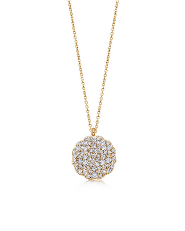 Solid Gold Asteri Diamond Slice Pendant Necklace