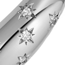 Silver Maxi Tiny star Hoop earrings