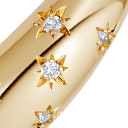 Gold Maxi Tiny star Hoop earrings