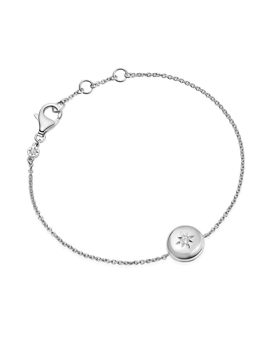 Silver Biography Chain Locket Bracelet