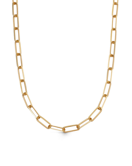 Gold Celestial Square Link Necklace