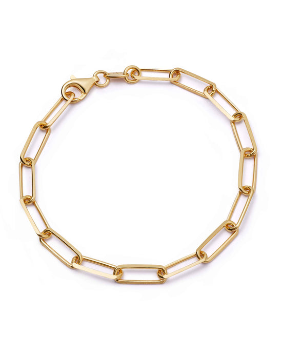 Gold Celestial Square Link Bracelet