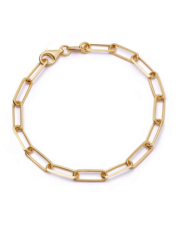 Gold Celestial Square Link Bracelet
