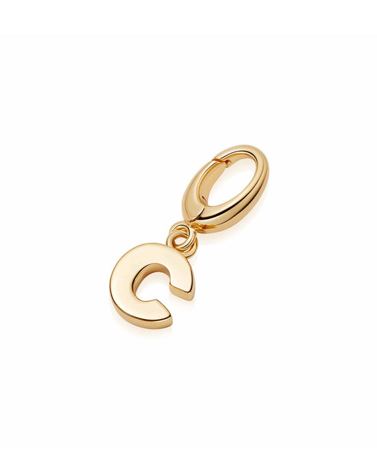 Gold Initial 'C' Biography Charm