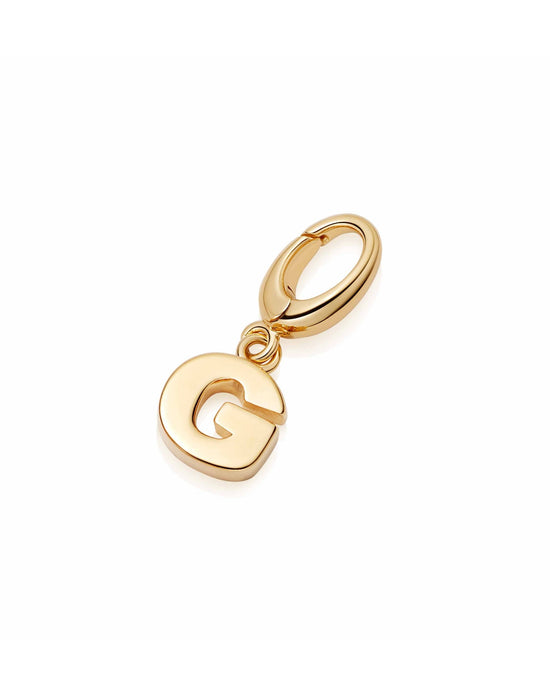 Gold Initial 'G' Biography Charm