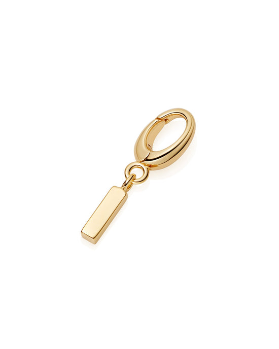 Gold Initial 'I' Biography Charm
