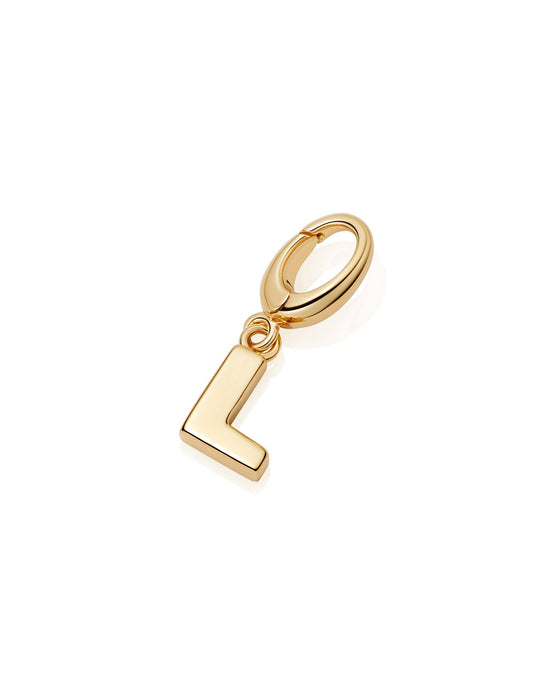 Gold Initial 'L' Biography Charm