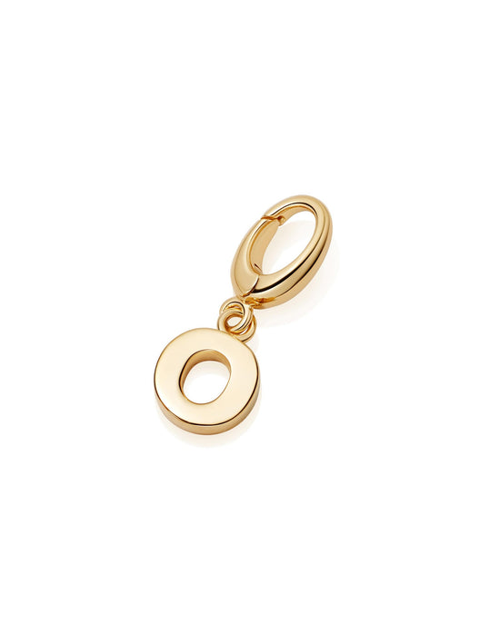 Gold Initial 'O' Biography Charm