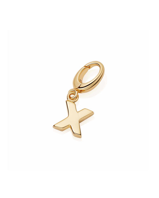 Gold Initial 'X' Biography Charm