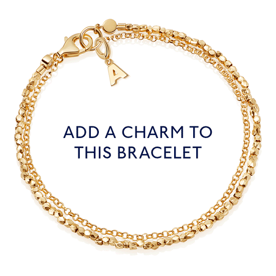 Gold Biography Nugget Bracelet
