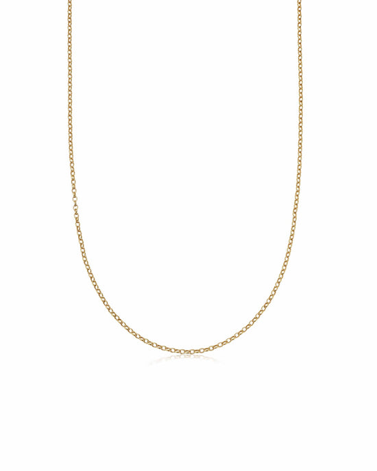 Gold Biography Oval Chain Necklace