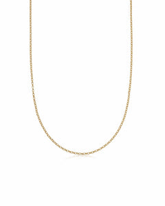 Gold Biography Oval Chain Necklace