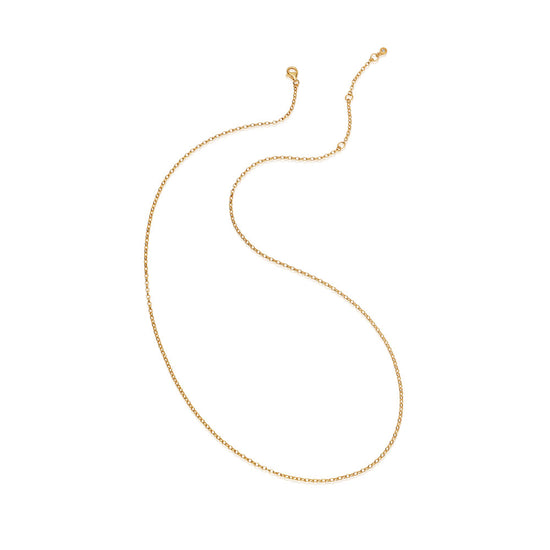 Gold Biography Oval Chain Necklace
