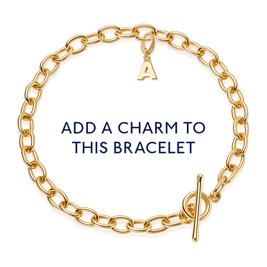 Gold Biography T-Bar Bracelet