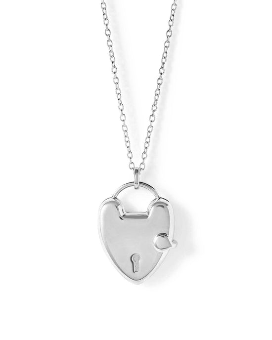 Silver Biography Heart Locket Necklace