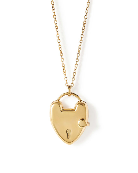 Gold Biography Heart Locket Necklace