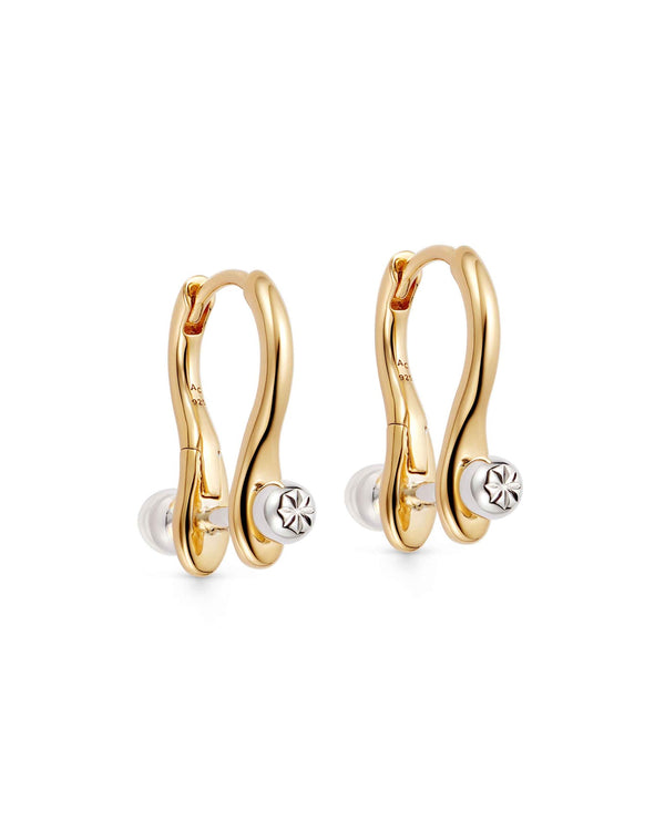 Gold and Silver Aurora Hoop Earrings