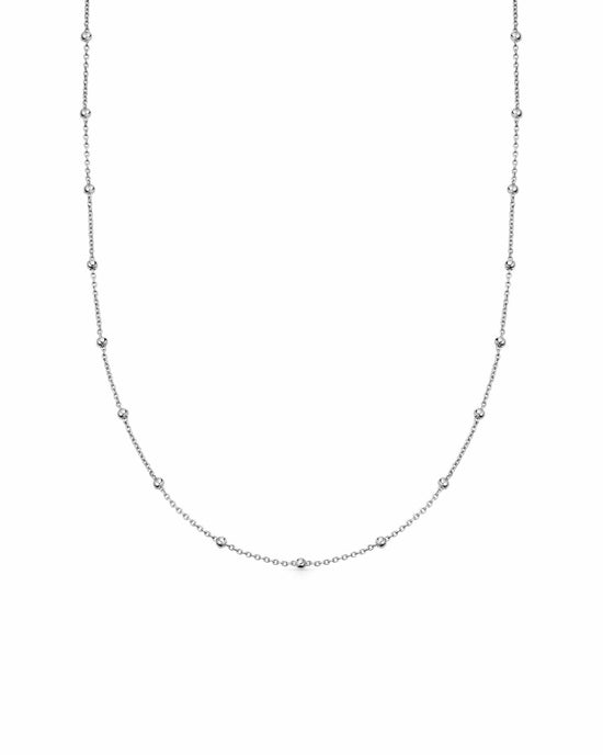 Silver Aurora Station Necklace