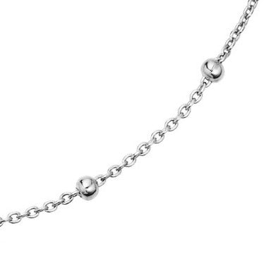 Silver Aurora Station Necklace