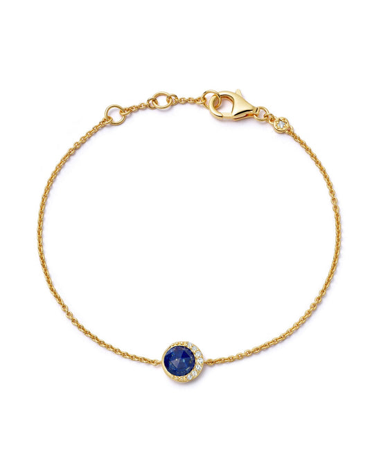 Gold Luna Lapis Bracelet