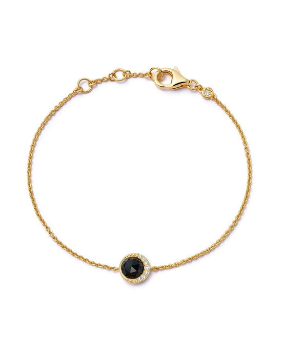 Gold Luna Black Onyx Bracelet