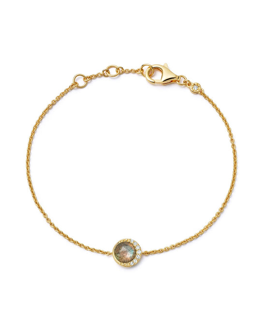 Gold Luna Labradorite Bracelet