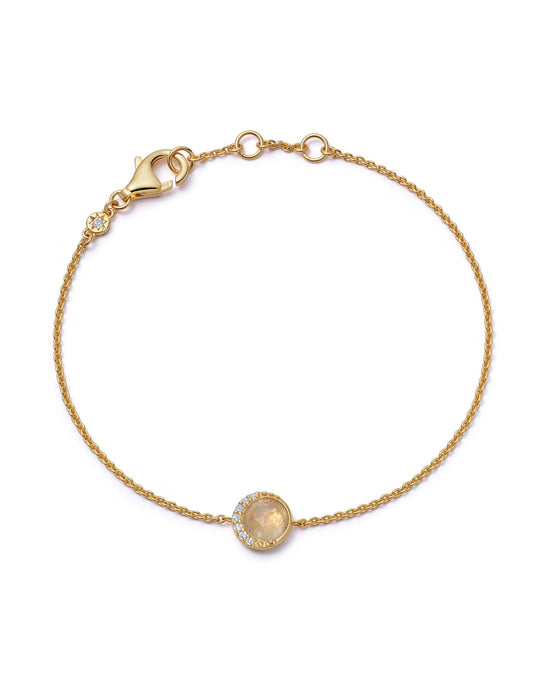 Gold Luna Moonstone Bracelet