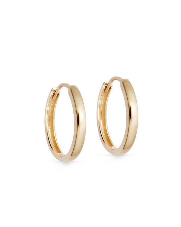 Solid Gold Medium Hoop Earrings