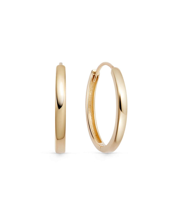 Solid Gold Large Hoop Earrings