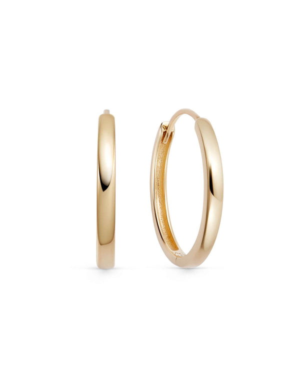 Solid Gold Large Hoop Earrings