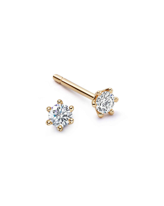 Solid Gold Lab Grown Diamond Stud Earrings