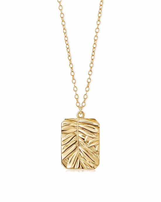 Gold Terra 'Cherished' Engravable Pendant Necklace