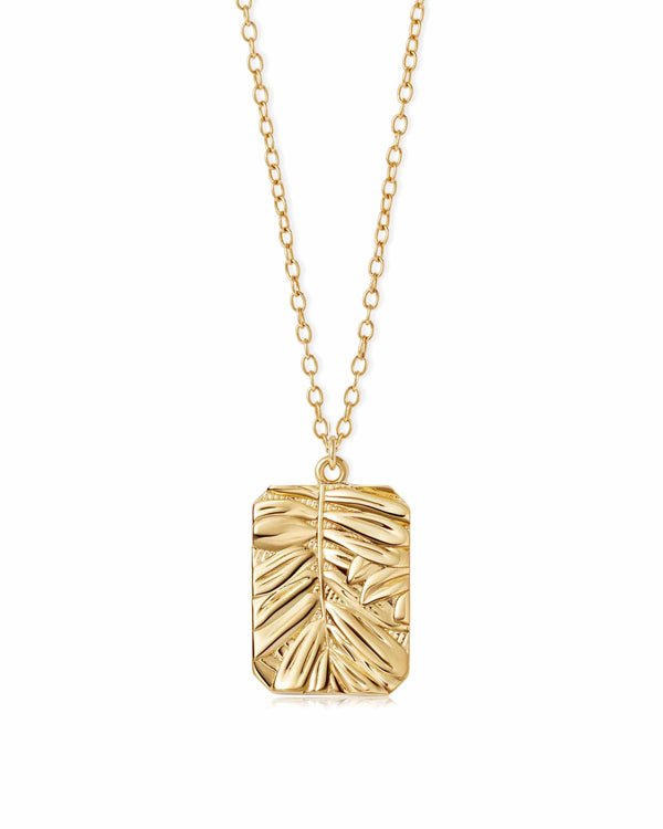 Gold Terra 'Cherished' Engravable Pendant Necklace