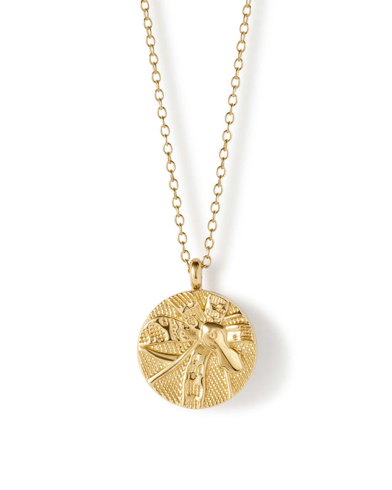 Gold Terra 'Loved' Engravable Locket Necklace