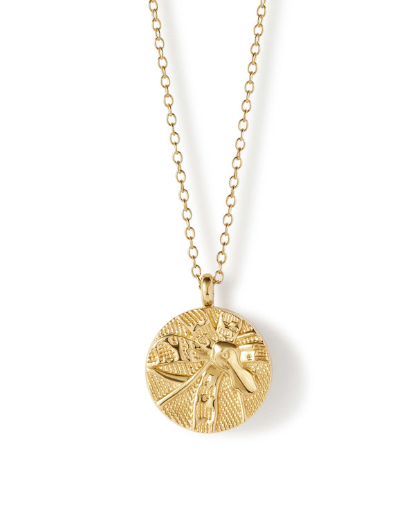 Gold Terra 'Loved' Engravable Locket Necklace