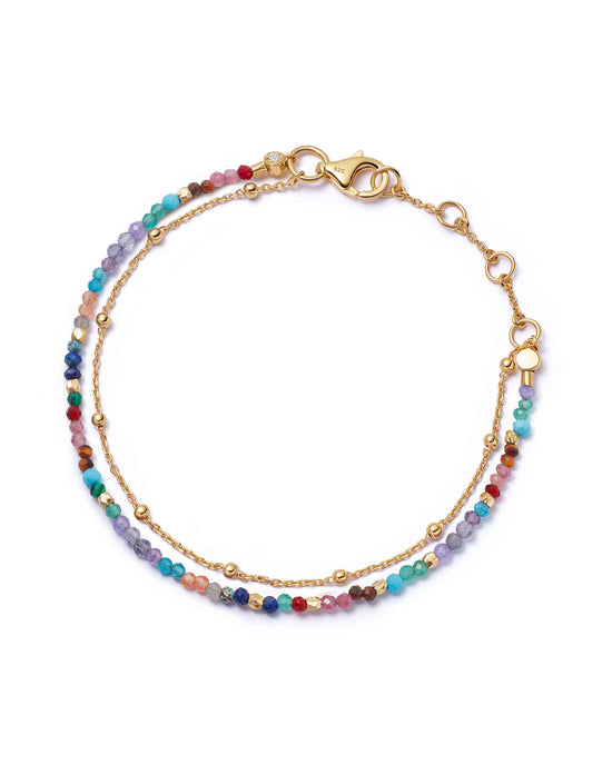 Gold Fine Biography Multi Gemstone Bracelet