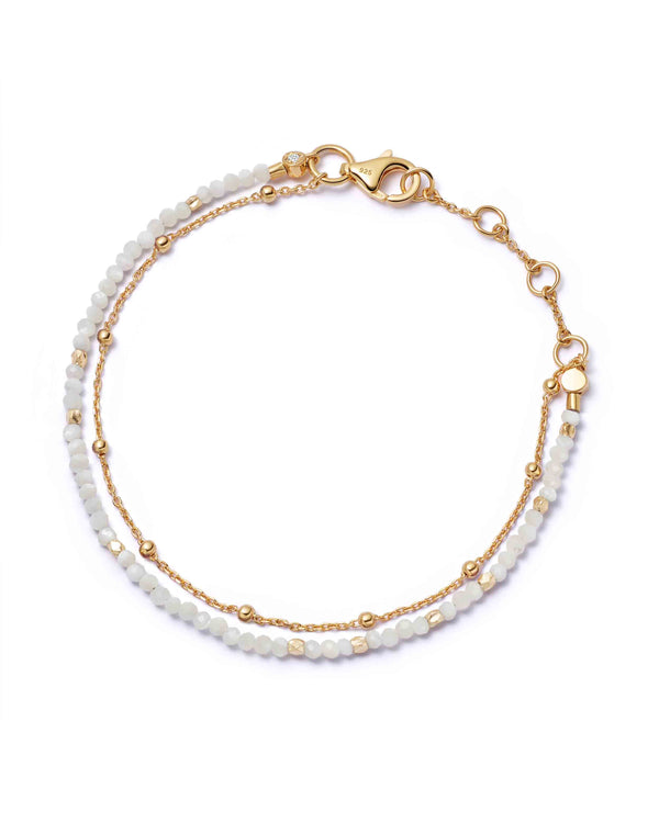 Gold Fine Biography Mother of Pearl Bracelet